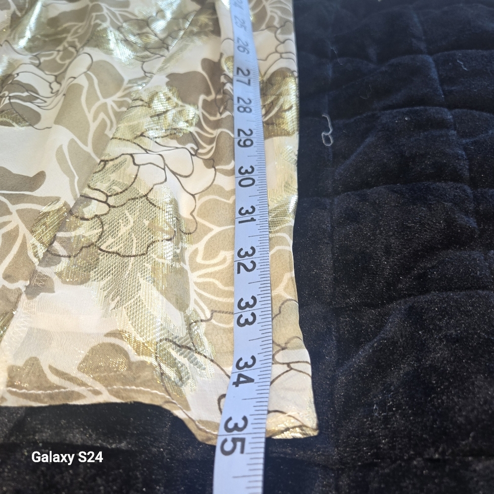Vince Camuto Floral Maxi Skirt in Cream & Gold Size:XS - Picture 7 of 8